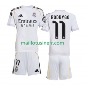 Maillot de Foot Real Madrid Rodrygo 11 Domicile 2025-26 - Enfant
